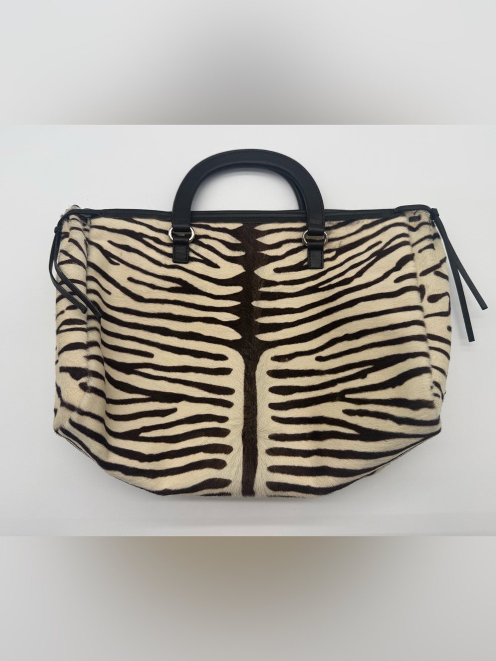Rare vintage Prada Zebra Print pony hair Top-Handle bag - Picture 1 of 16